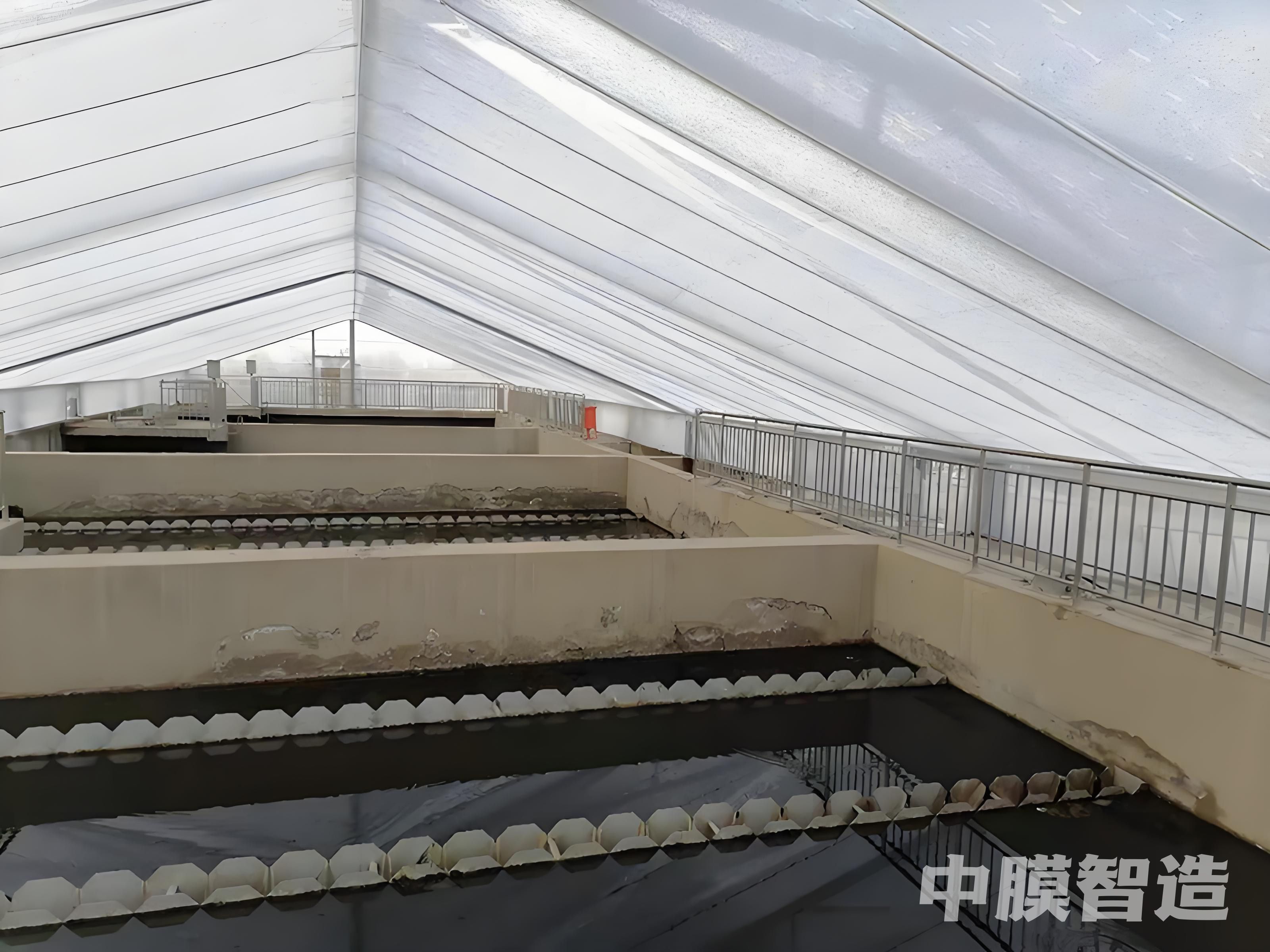 格尔木工业园ETFE膜结构污水池加盖工程3